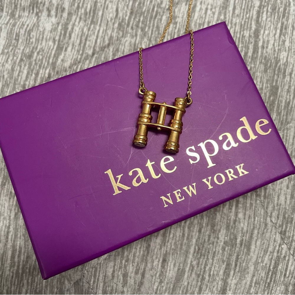 Kate Spade Brass Binoculars Necklace